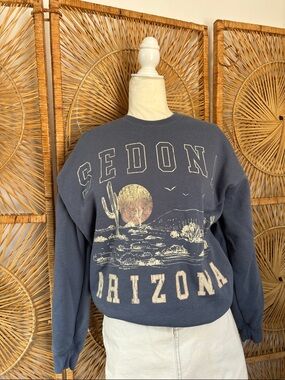 Sedona Arizona Graphic Crewneck Sweater - Blue